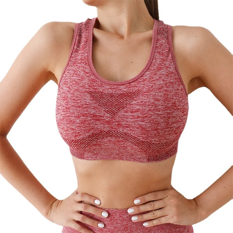 Sports Bras Push Up Crop Top Fitness Gym Hollow Breathable Top Running Yoga  Athletic Fitness Vest, Jogging Yoga Workout Garment, Seamless Lining Slim